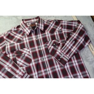 Plains Western Wear Rodeo Cowboy Pearl Button Shirt Men's Size‎ XL